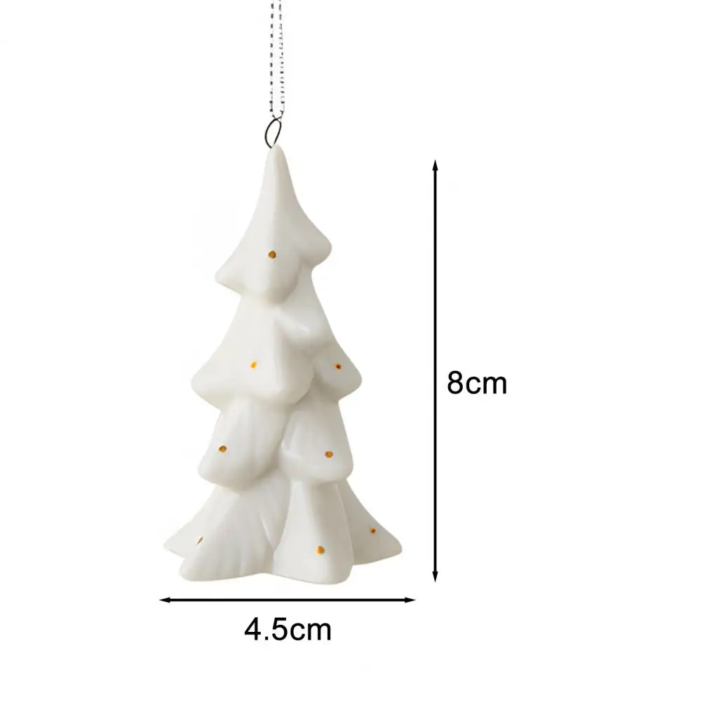 Ceramic Mini Christmas Tree Pendant Xmas Tree Hanging Ornaments Nostalgic Mini Ceramic Christmas Trees Home Decoration image 6