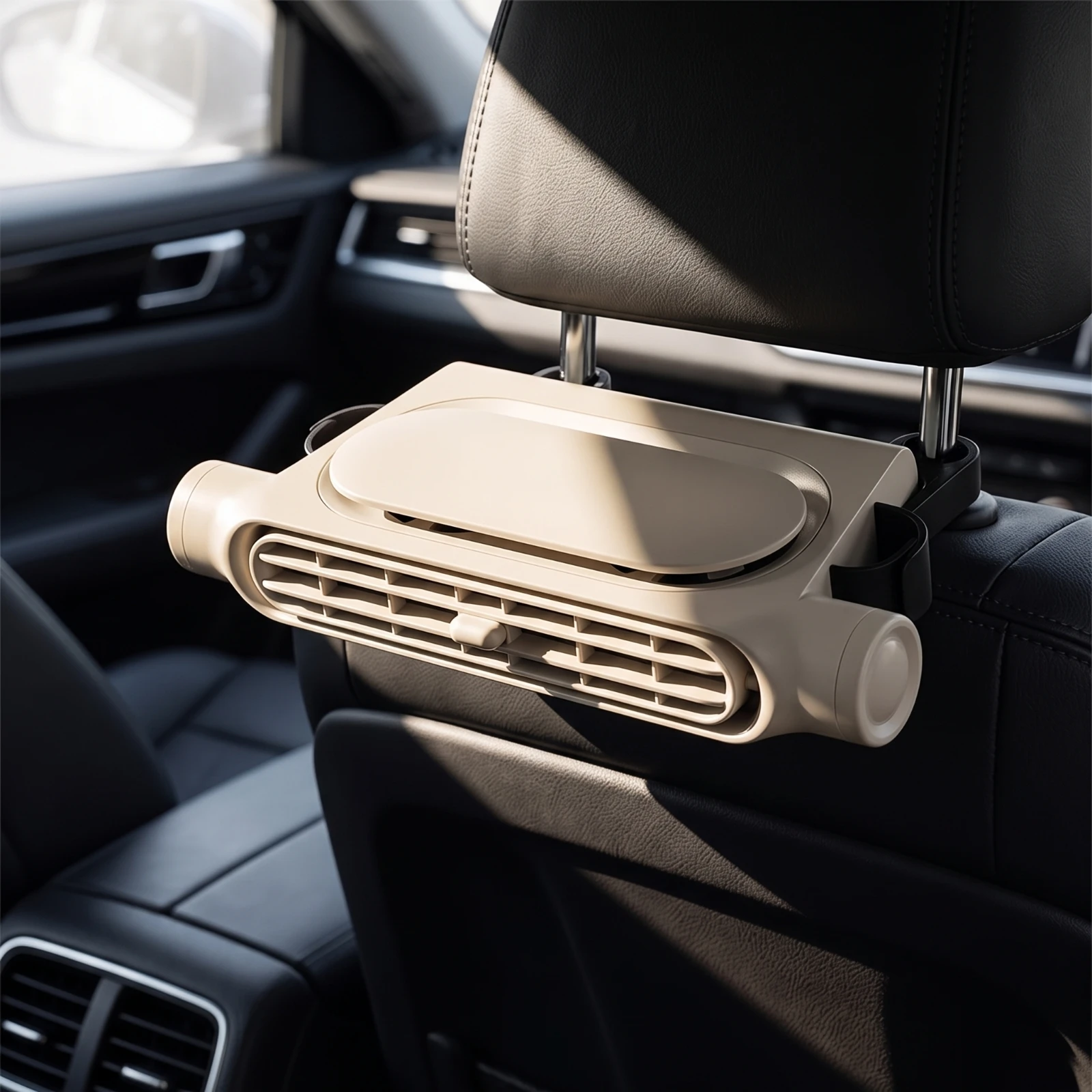 Car Seat Fan with Clips Rechargeable Wireless Car Fan with Battery Portable Slim for Passengers, Road Trips view 6