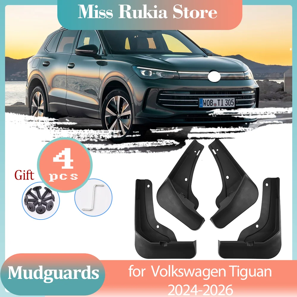 

Автомобильные брызговики для Volkswagen VW Tiguan Tiguan R LINE 2024 2025 2026 Брызговики Брызговики Расширители крыла Передние Задние Аксессуары