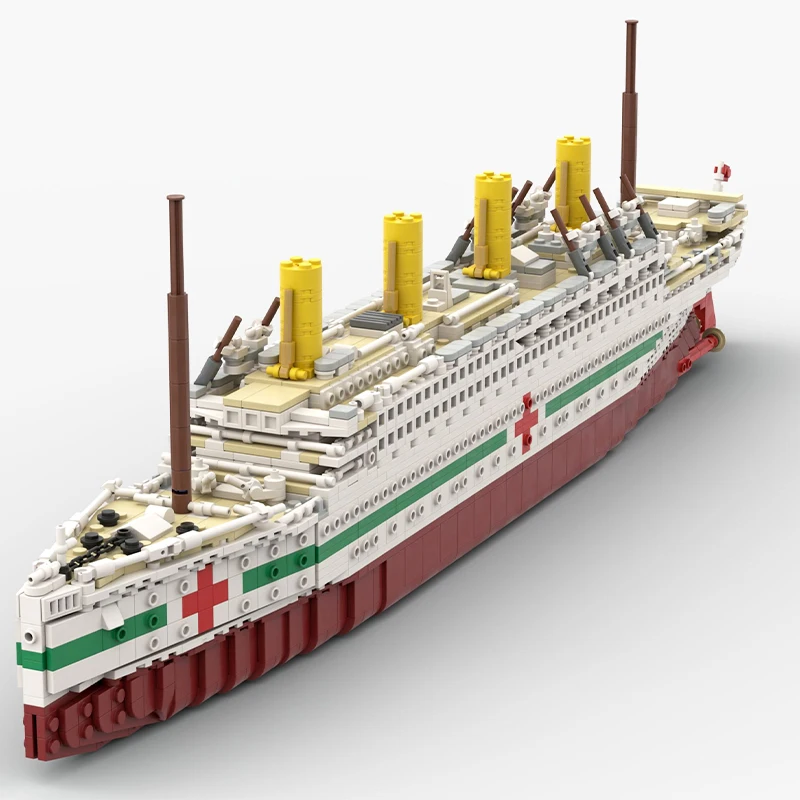 British Ocean Liner HMHS Britannic Royal Medical Ship MOC Building Blocks Passenger Cruise Kid\'s Bricks Toys Puzzle Xmas Gifts