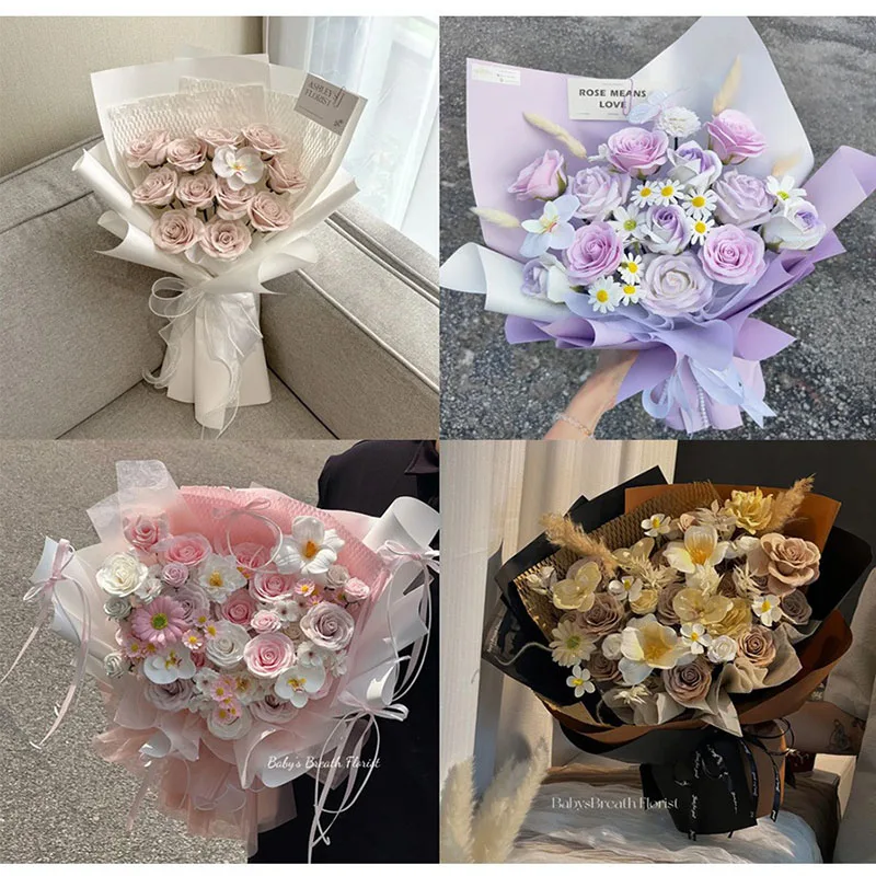 25 Stück 5-lagige künstliche Rosenblütenköpfe, DIY-Blumenzubehör für kreative Blumensträuße, Geschenkboxen, Feiertagsgeschenke, Heimdekoration – Detail 4
