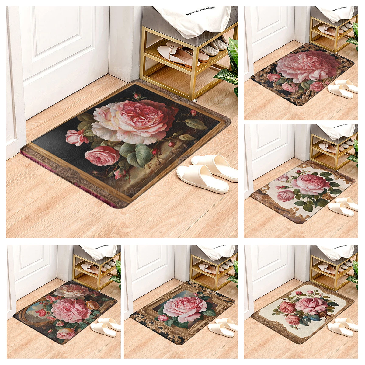 House entrance carpet Home door mat Modern Nordic style Room Bath Foot bathroom non-slip Kitchen water absorption rugs Abstract