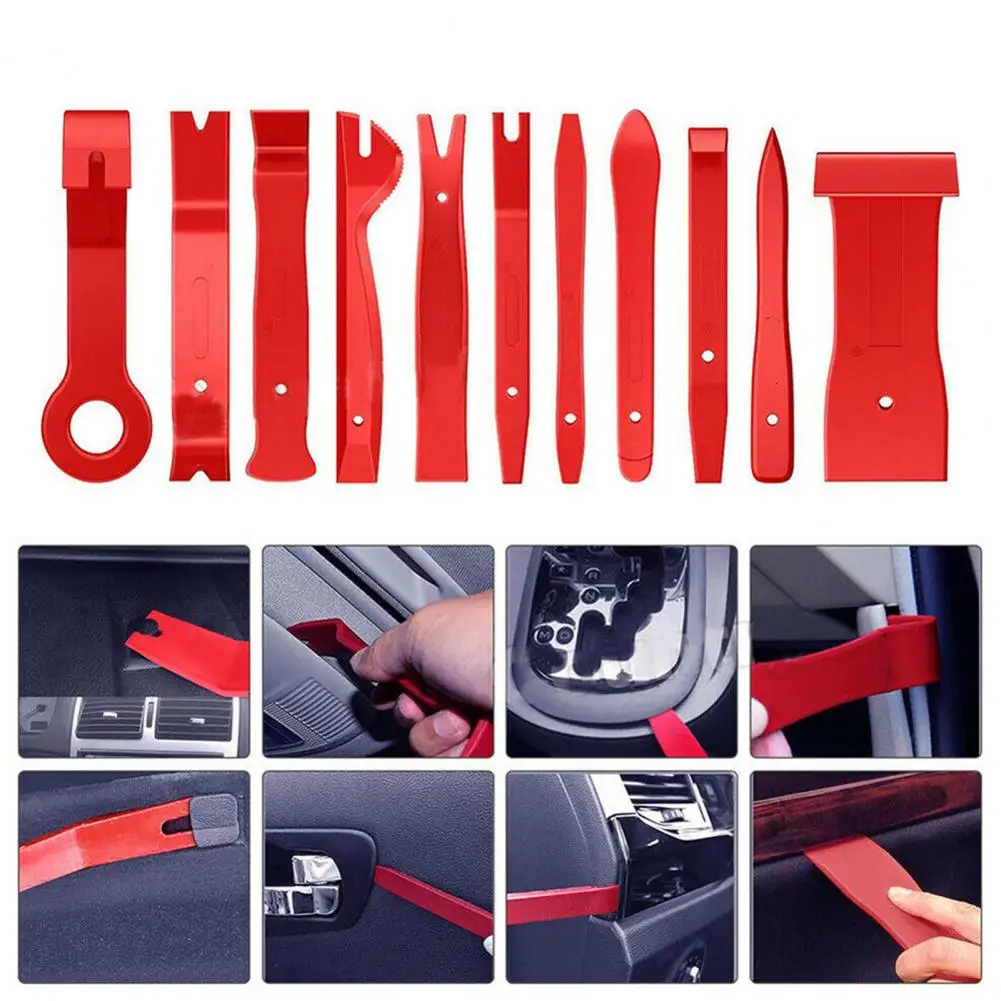 19Pcs Trim Removal Tool Set with Pick & Clip Removal Tool, Sticker Scraper, Automotive Pry Tool for Car Panel Door Stereo