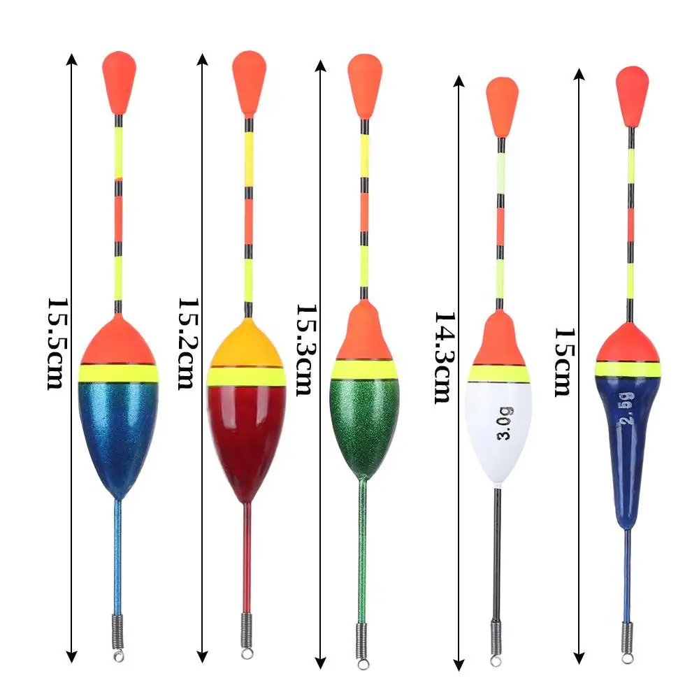 2PCS Fashion Fluctuate Assorted Sizes Mix Size Fishing Lure Indicator Floats Bobbers Light Stick Floats