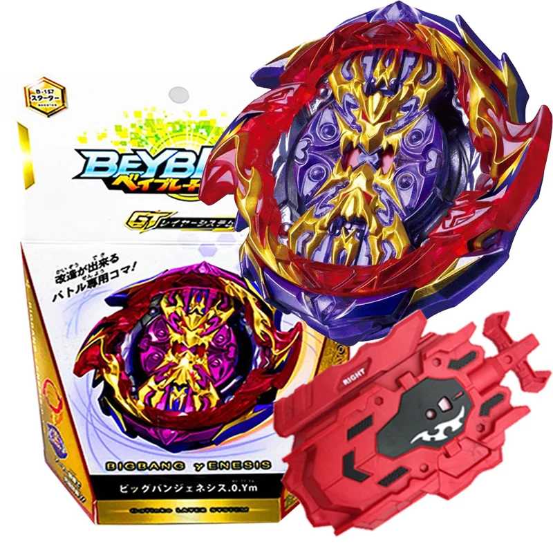 Box Set B-157 Big Bang Genesis GT B157 Yenesis Spinning Top with Spark Launcher Box Kids Toys for Children
