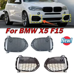Car Accessories For BMW X5 F15 2012-2015 M Sport Front Bumper Open Grille Fog Lamp Cover Frame Car Parts 51118064633 51118064635