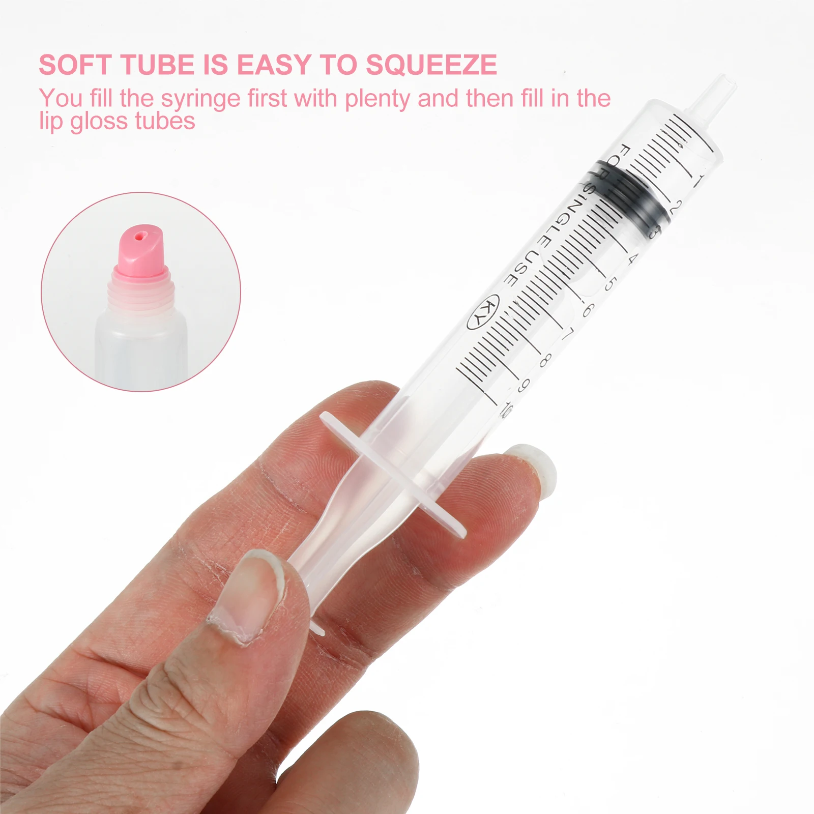 

40Pcs 10ML Lip Gloss Bottles Gloss Tube Empty Containers Lightweight Portable DIY Samples LeakProof Plastic Color Container