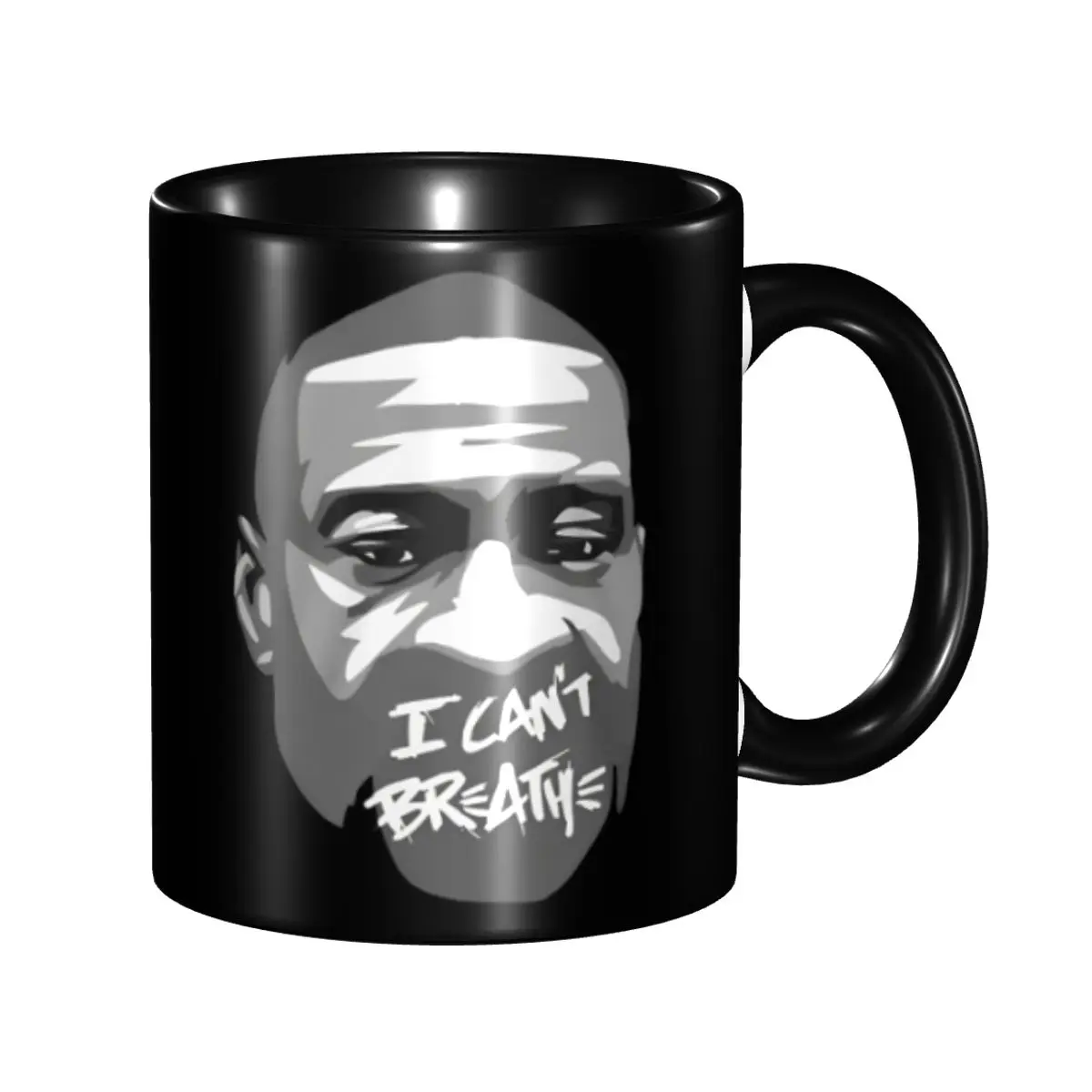 

George Floyd Face I Can't Breathe Gift Mug for Women Men Fun Tea Cup Present for Home