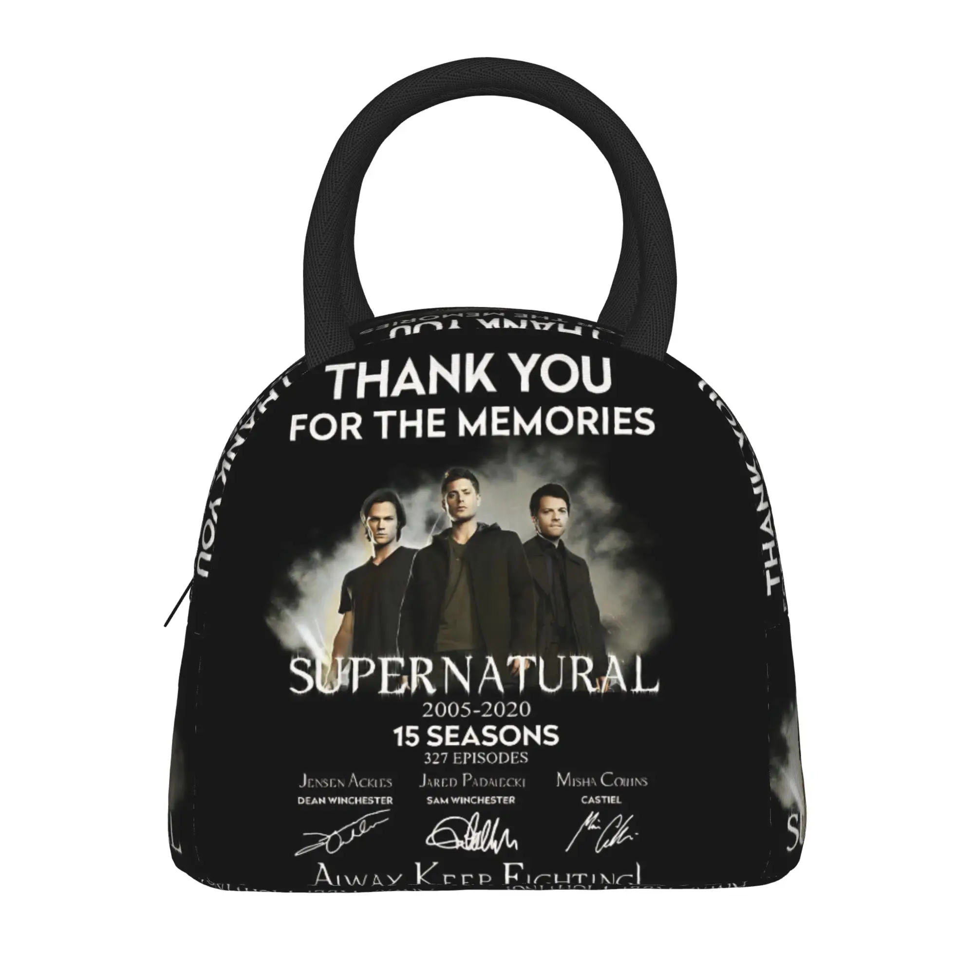 

Сумка для обеда Dean Winchester Supernatural Television, ланч-бокс для детей, портативная сумка-холодильник для путешествий, сумка-тоут с оксфордским принтом, сумки для еды