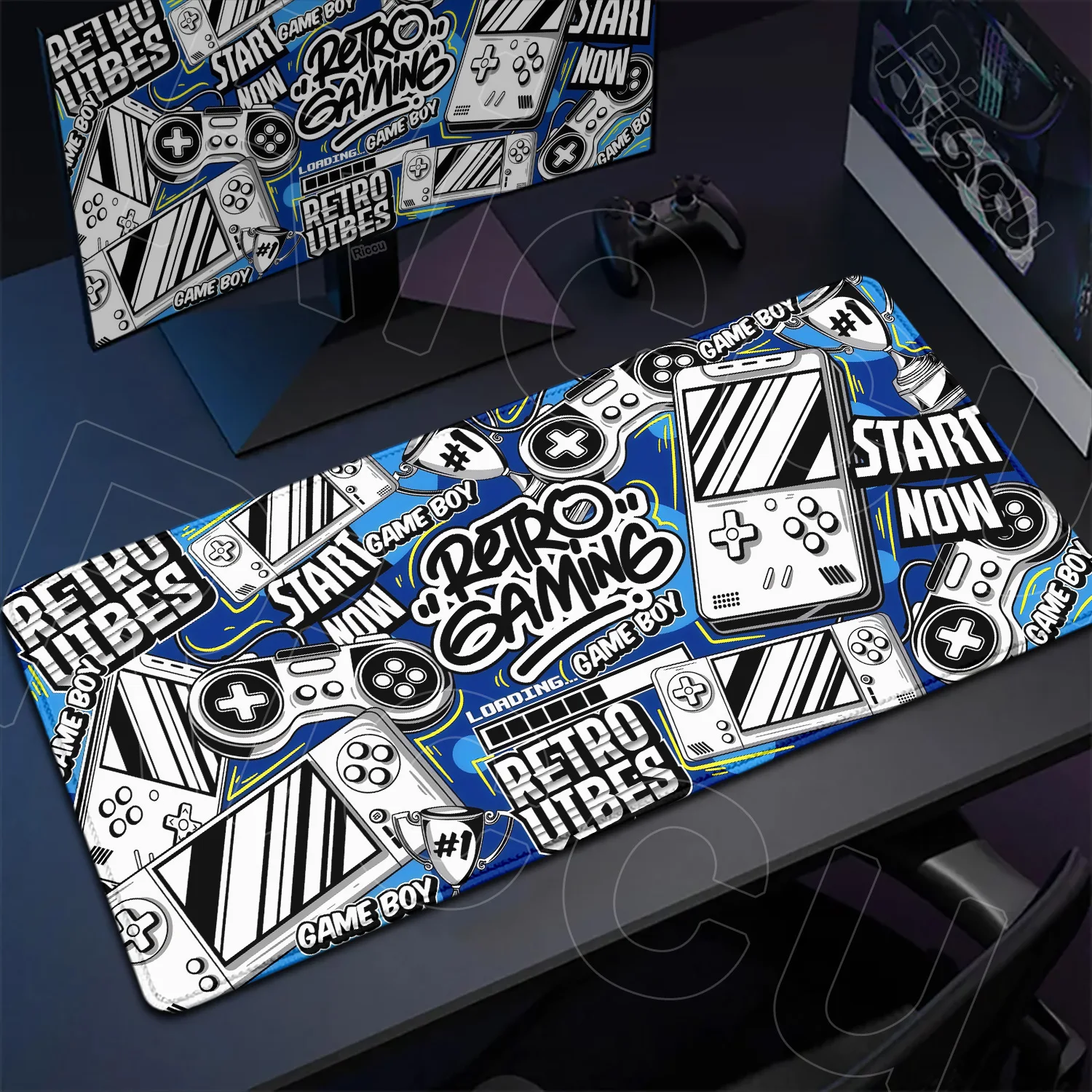 

PC accessories Game console graffiti XXL Large carpet 800x400mm Mouse Pad Extended Pad Stitched Edge Non-Slip Mousepad Desk mat