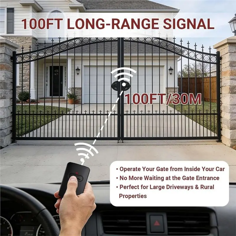 【VALENTINE's DAY】RB741 Mighty Mule Gate Opener Remote, 9 Dip For GTO 318Mhz FM135 Ideal Control Unit For MM371W& MM572W