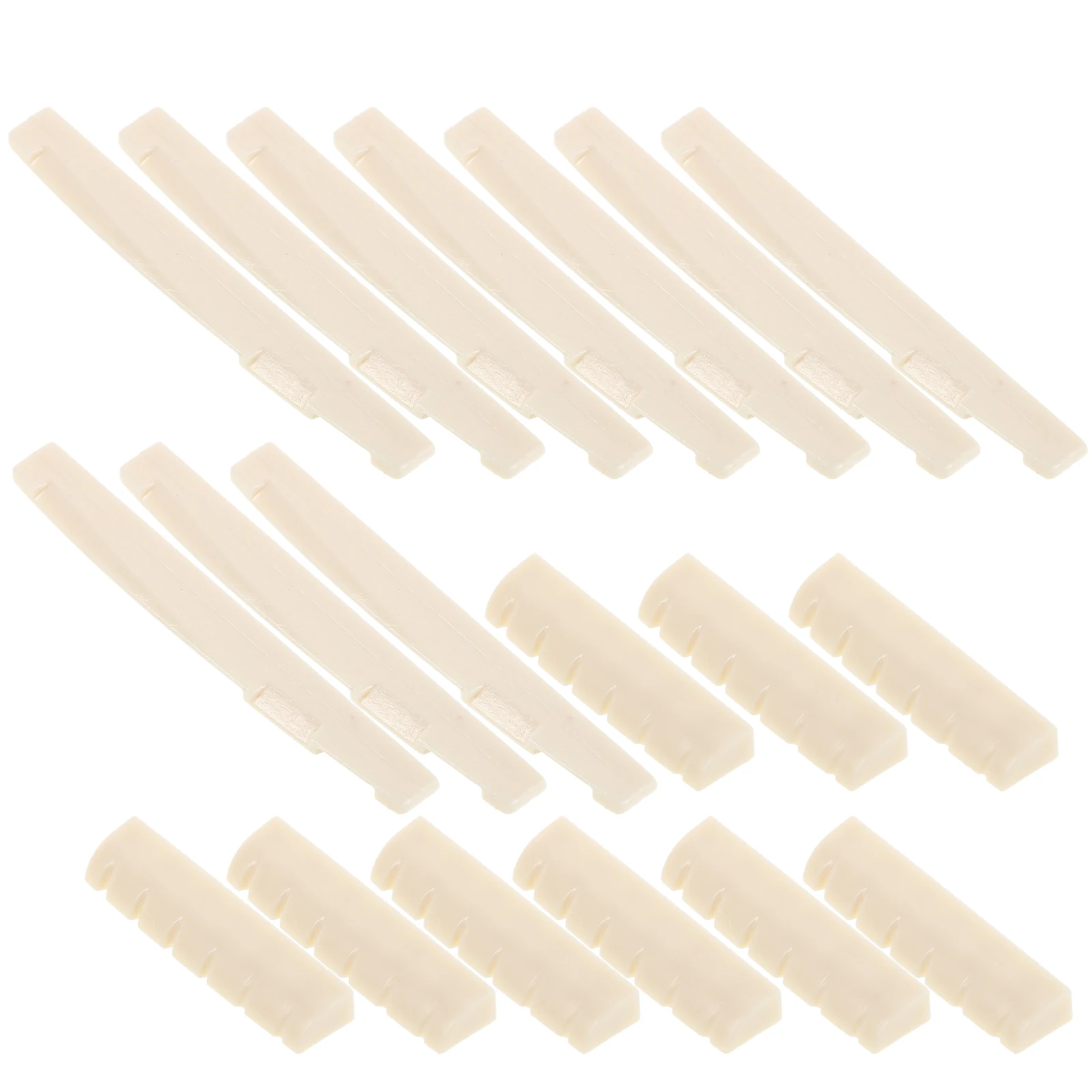 

10 Pairs Guitar Nut Saddle Replacement Plastic Pre Slotted for Acoustic Electric 6 String Guitar Parts Accessories Repair