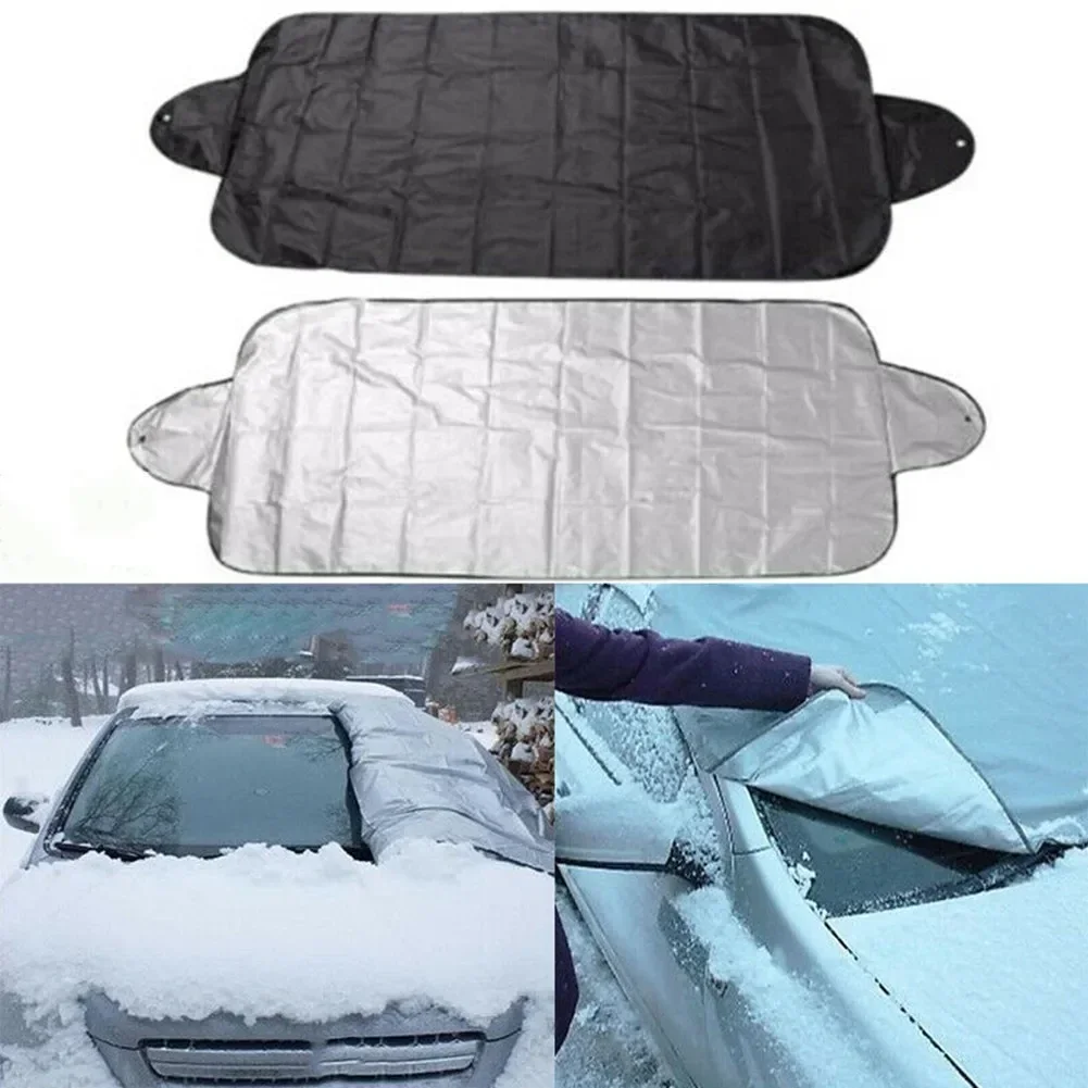 Car Windshield Snow Cover Frost Guard Ice Winter Windshield Sunshades Car Sun Visors Covers Foldable Sun Shade Windshield Cover