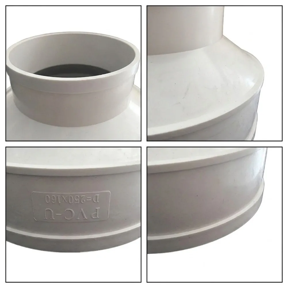 Drain Reducing Coupling Made of PVC for Linking Pipes With Varying Diameters in Municipal or Building Plumbing
