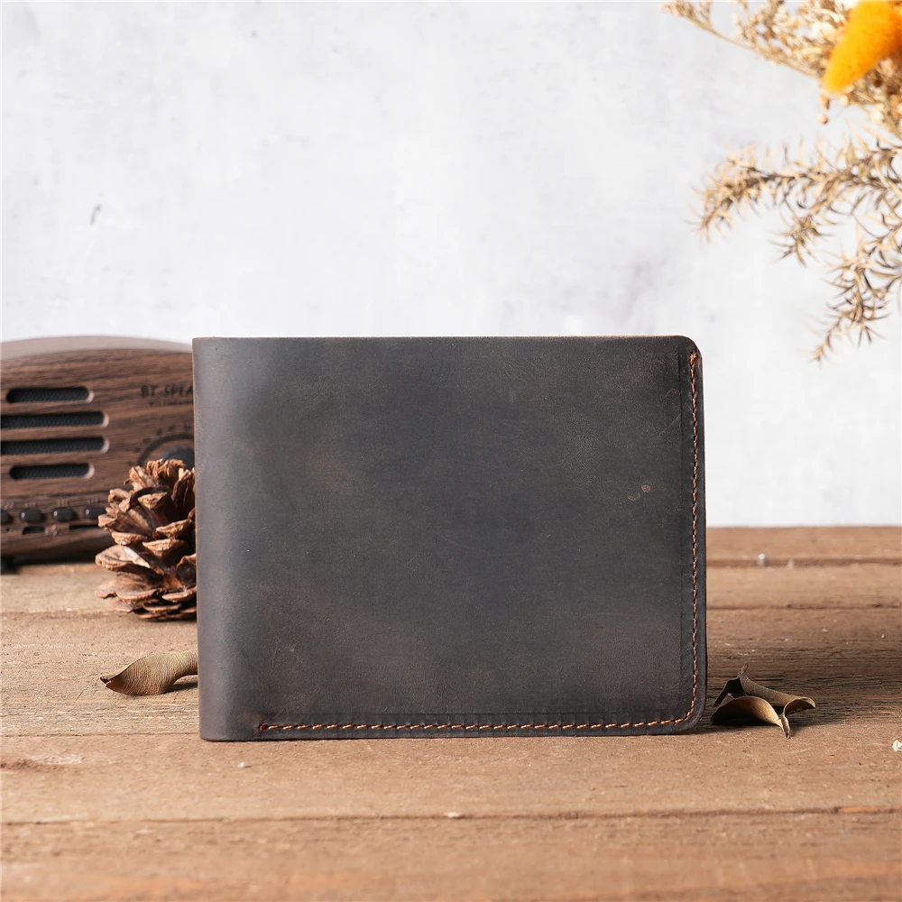 NEW Short Men Wallets Slim Classic Coin Pocket Photo Holder Small Male Wallet Quality Card Holder Frosted Leather Men Purses