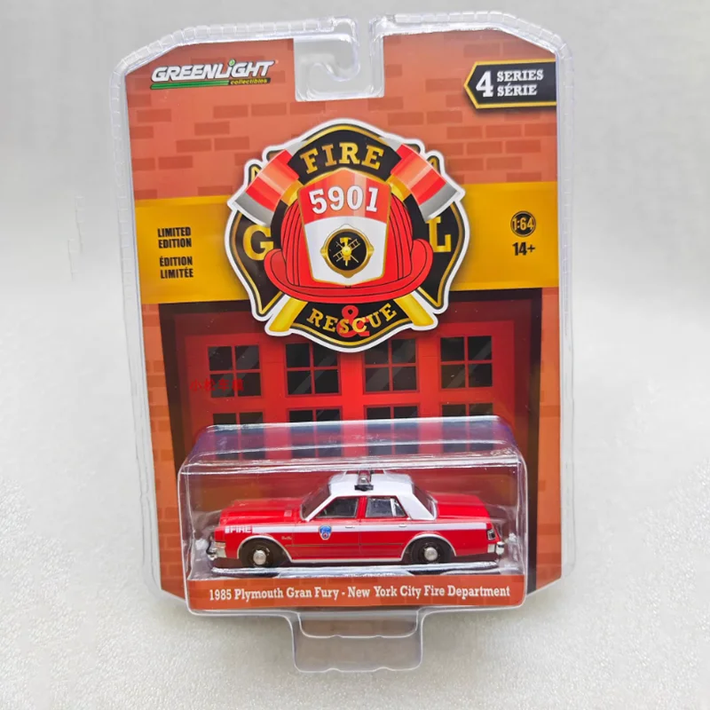 

GreenLight масштаб 1:64 1985, модель автомобиля из сплава Plymouth Gran Fury, коллекция, украшение для дисплея, игрушка в подарок