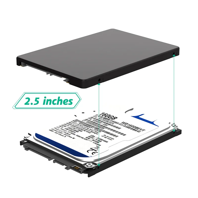 Superior-2 In 1 SSD Adapter Combine M.2 NGFF Key B & MSATA To 2.5Inch SATA 3 Adapter Converter External SSD Case Box