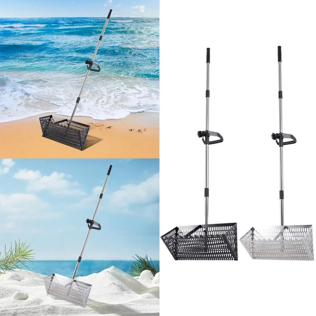

Sand Sift Rake Handheld Detachable Ergonomic Carbon Steel Easy Grip Sea Food Catcher Sharp Teeth Sharp Tooth Sifter for Camping