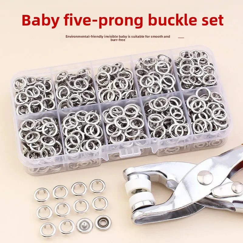 

Stainless Steel Clothes Invisible Button Installation Tool Set Metal Hook And Eye Clasps Sewless Tailoring Tools for Garments