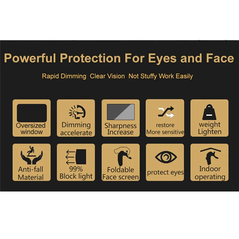 

LJL 4 Sensor Welding Helmet Auto Protective Lens Helmets Auto Darkening Adjustable Range Electric Welder Mask