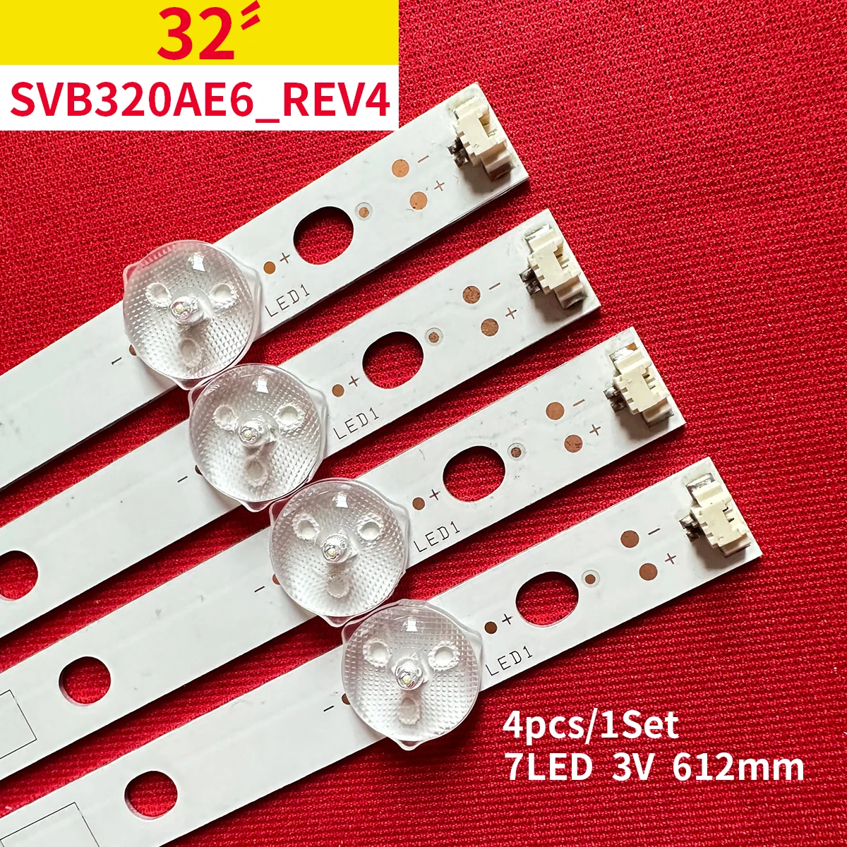 

4PCS/SET TV backlight strips lights SVB320AE6 REV4 130207 7LED For TH-L32B68C Backlight tv led STRIP