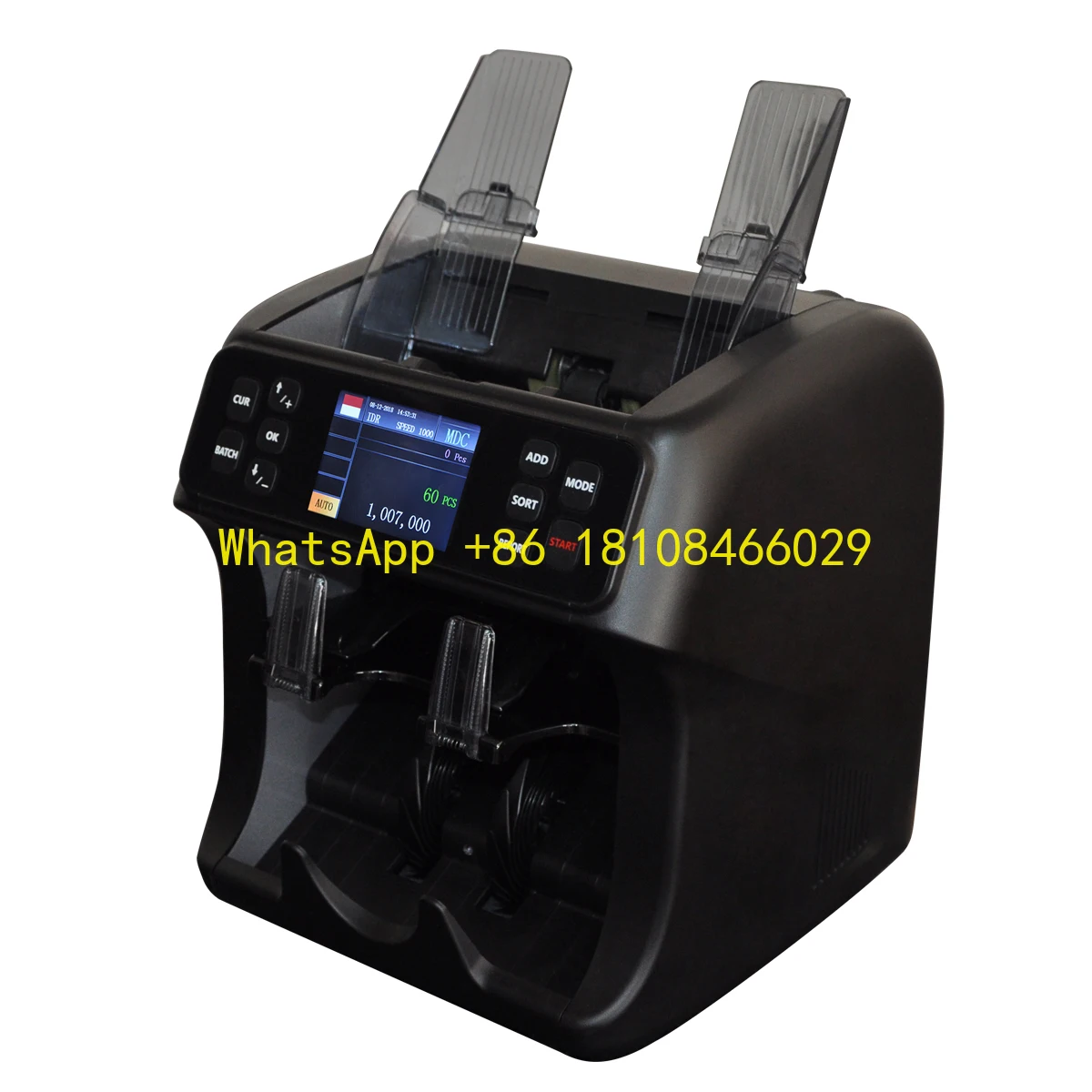 Ke Notes Sorter Bank Restaurant Cash Counting WT-900 Black Banknote Cash Counter Real Money Detector Dual CIS Fa