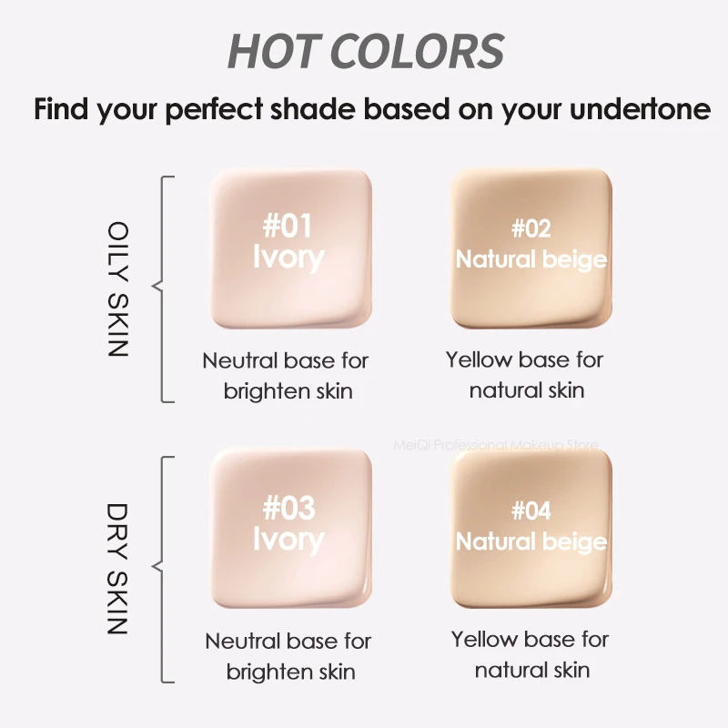 Soft Light Concealer Air Cushion Poreless BB Cream Waterproof Matte High Coverage Oil-control Makeup Foundation Base Cosmetics