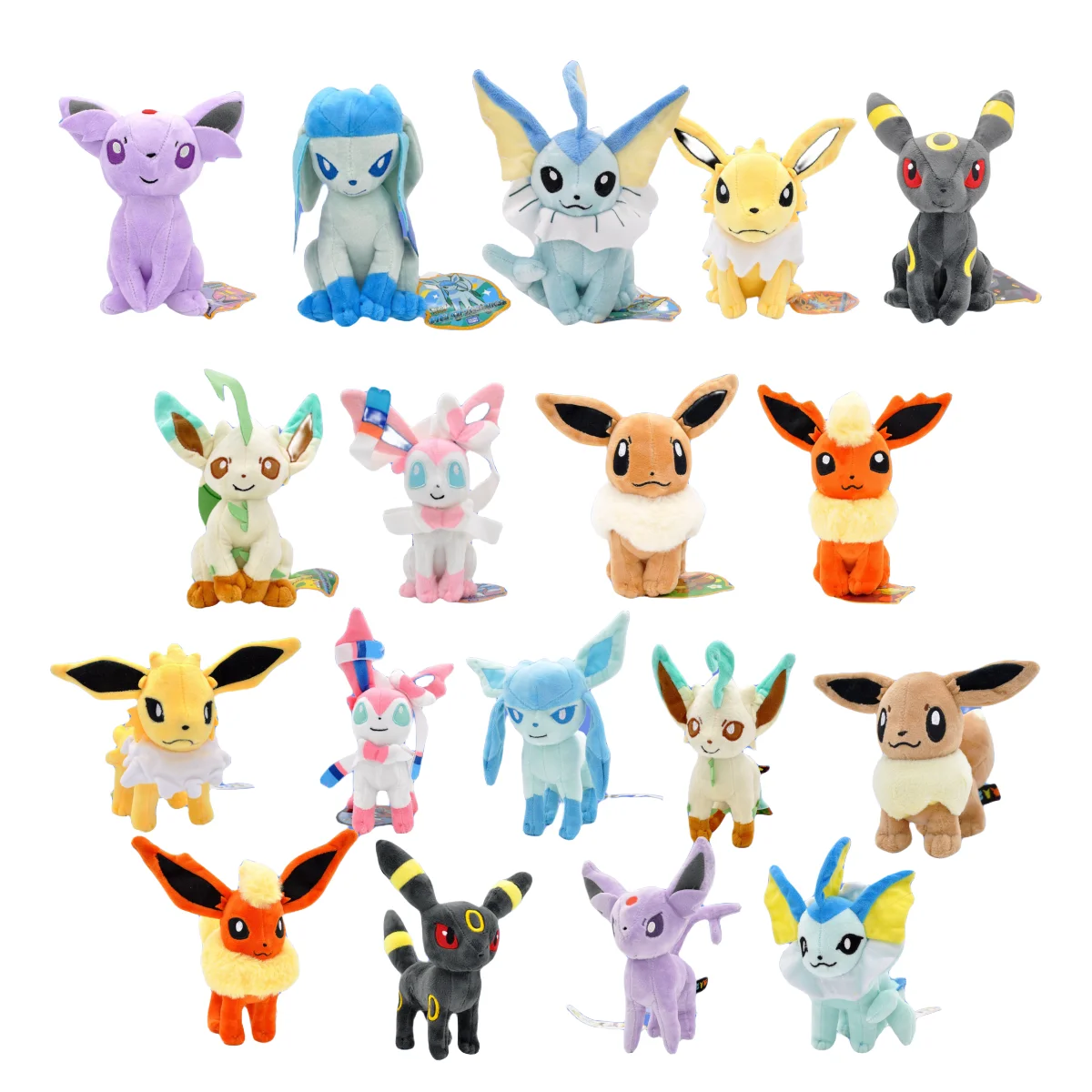 Pokemon Eevee Plush Toy Flareon Vaporeon Espeon Umbreon Leafeon Sylveon Stuffed Doll hobbis Kid Gift