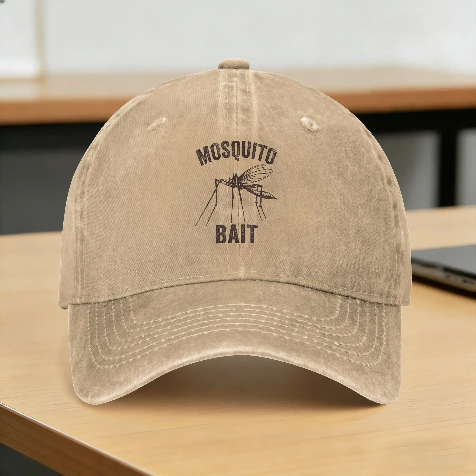 Mosquito Bait Funny Mosquitoes Insect Bug Bite Magnet Humor  Sun Baseball Cap  Unisex Men Design Trucker Hat  Sun-Proof Caps