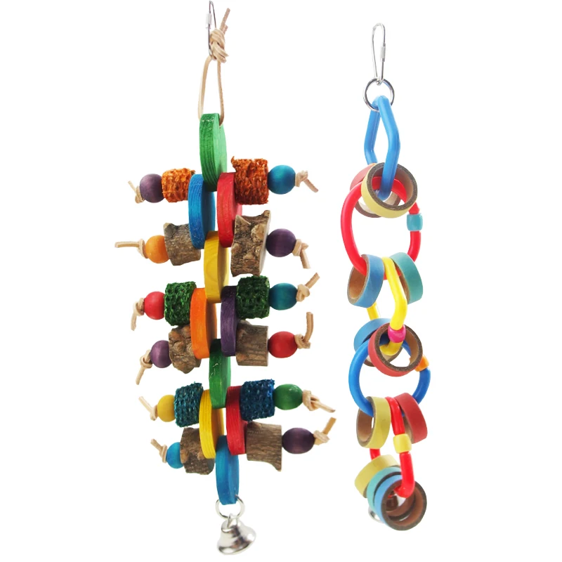 Parrot Toy Bites to Relieve Depression New Set Combination Bird Cage Hanging Xuan Feng Tiger Skin Peony Bird Toy