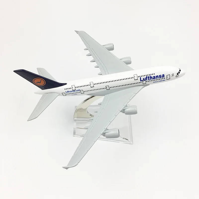 

16cm A380 Lufthansa 1:400 Scale Die-Cast Metal Aircraft Model Toy Airbus A380 Airline Aircraft Model