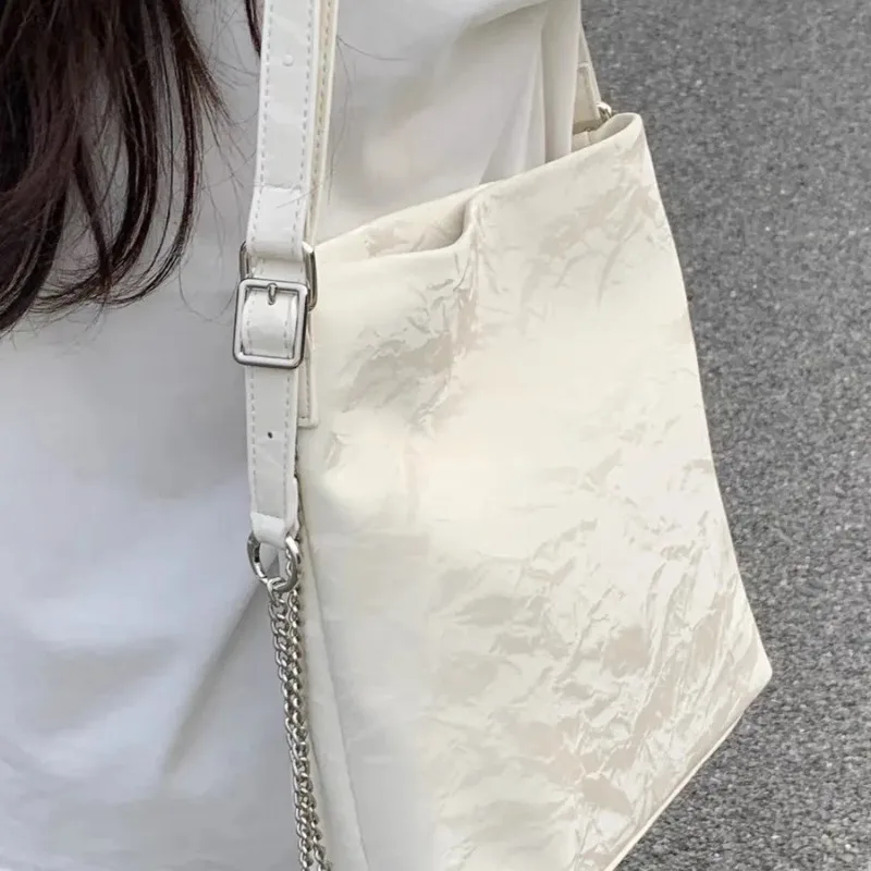 

New High-capacity Commuting Tote Bag Women Niche High-end Versatile Crossbody Bag Student Backpack Pu Solid Color Shoulder Bags