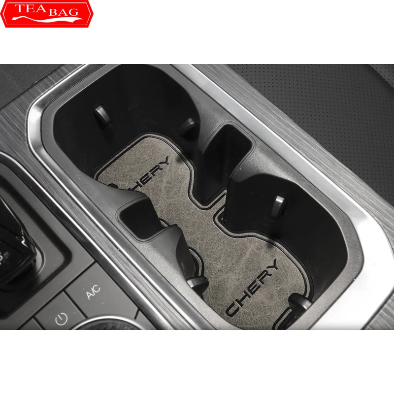 For JAECOO J7 2024 2023 Car Styling Non-Slip Mat Door Groove Pad Pu Leather Gate Slot Cup Cushion Decoration Auto Accessories