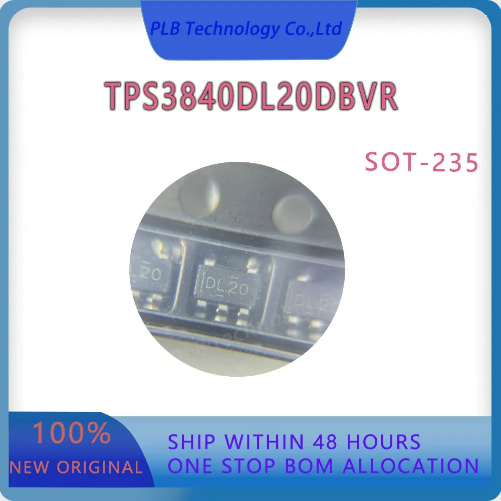 Original TPS3840 Integrated circuit TPS3840DL20DBVR SOT23-5 IC chip New Supervisor & reset ICs Electronic Stock