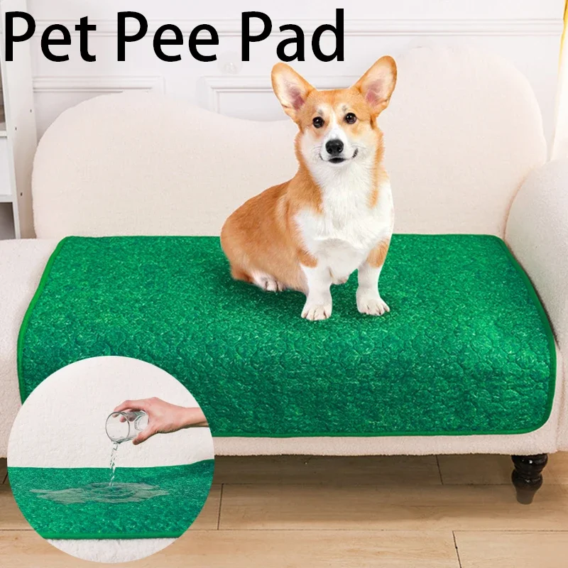 

Washable Dog Pee Pad Absorbent Easy Dry Reusable Pet Urine Mat Artificial Grass Dog Pee Pad Puppy Training Pad Pet CarSeat Mat