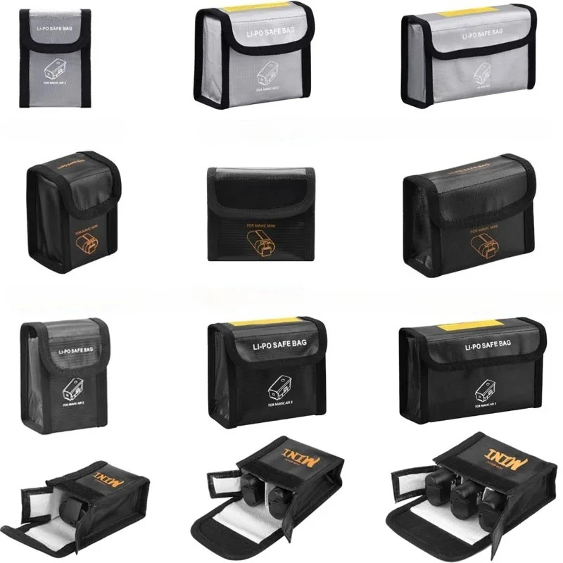 Portable Fireproof Explosion-proof Lipo Battery Safety Bag Fire Resistant For Charging Storage Bag