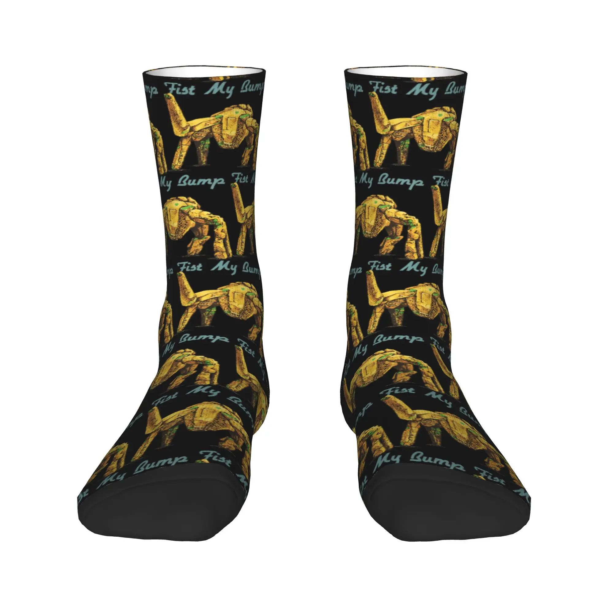 Funny Fist My Bump Alien Project Hail Mary Movie Socks Autumn Stockings Elegant Men's Soft Socks Graphic Outdoor Anti Slip Socks