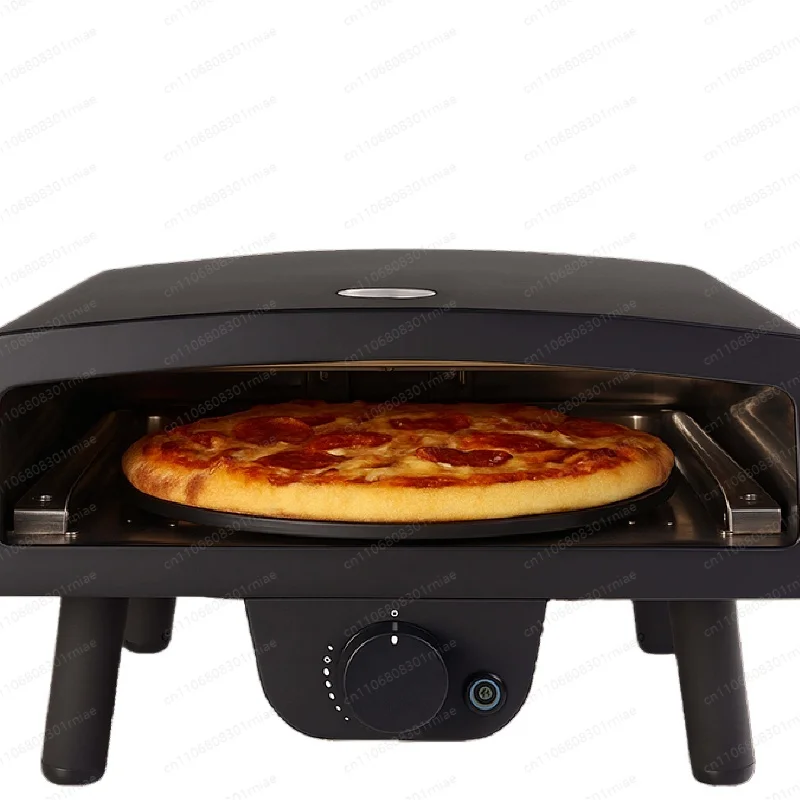 

Gas 12-inch pizza oven U-shaped burner 450 degrees precise temperature control automatic rotating stone plate