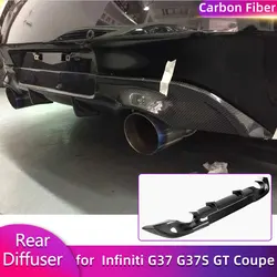 Carbon Fiber Rear Bumper Diffuser Lip Spoiler for Infiniti G37 G37S GT Coupe 2009-2013 Base Sport Car Rear Diffuser Not for US