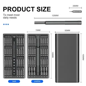 63 in 1 Präzisionsschlitzschlüssel, Haushaltshandbuch Reparaturwerkzeugkit, Magnetic Phillips iPhone, Xiaomi, Kamera, Brille, Uhr 6 Hauptverkaufsschlüssel Philips Precision - №3