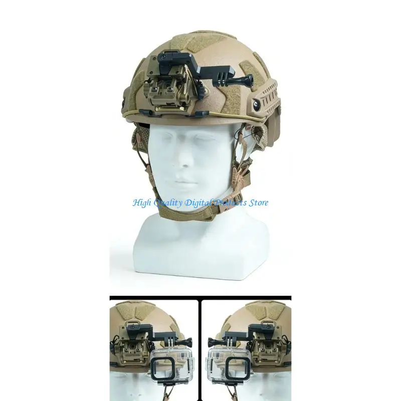 

U2JE Adjustable Action Camera Clip For Protective Headgear Supports Different Brand Recorders