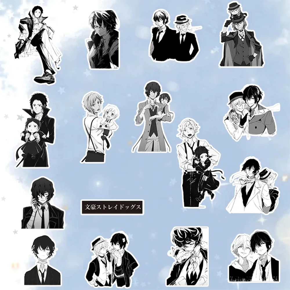 10/30/50/100pcs Classic Anime Bungo Stray Dogs Stickers Cool Sticker Decoration Skateboard Notebook Phone Manga Graffiti Decals