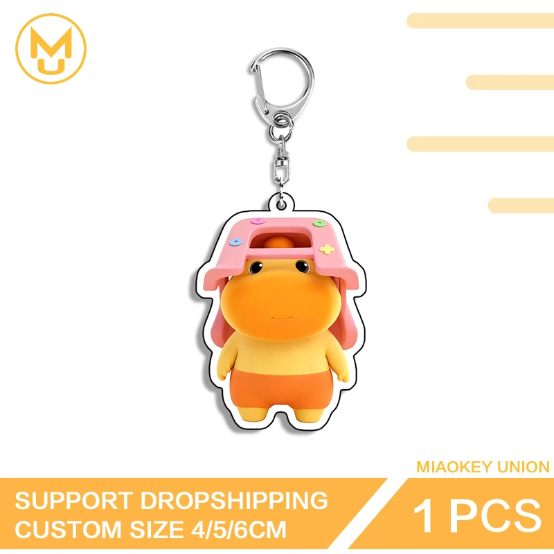 Capybara Cartoon Interesting High Quality Double Sided Key Chains Stainless Steel Chain Animelover Suitable For Lover Couple