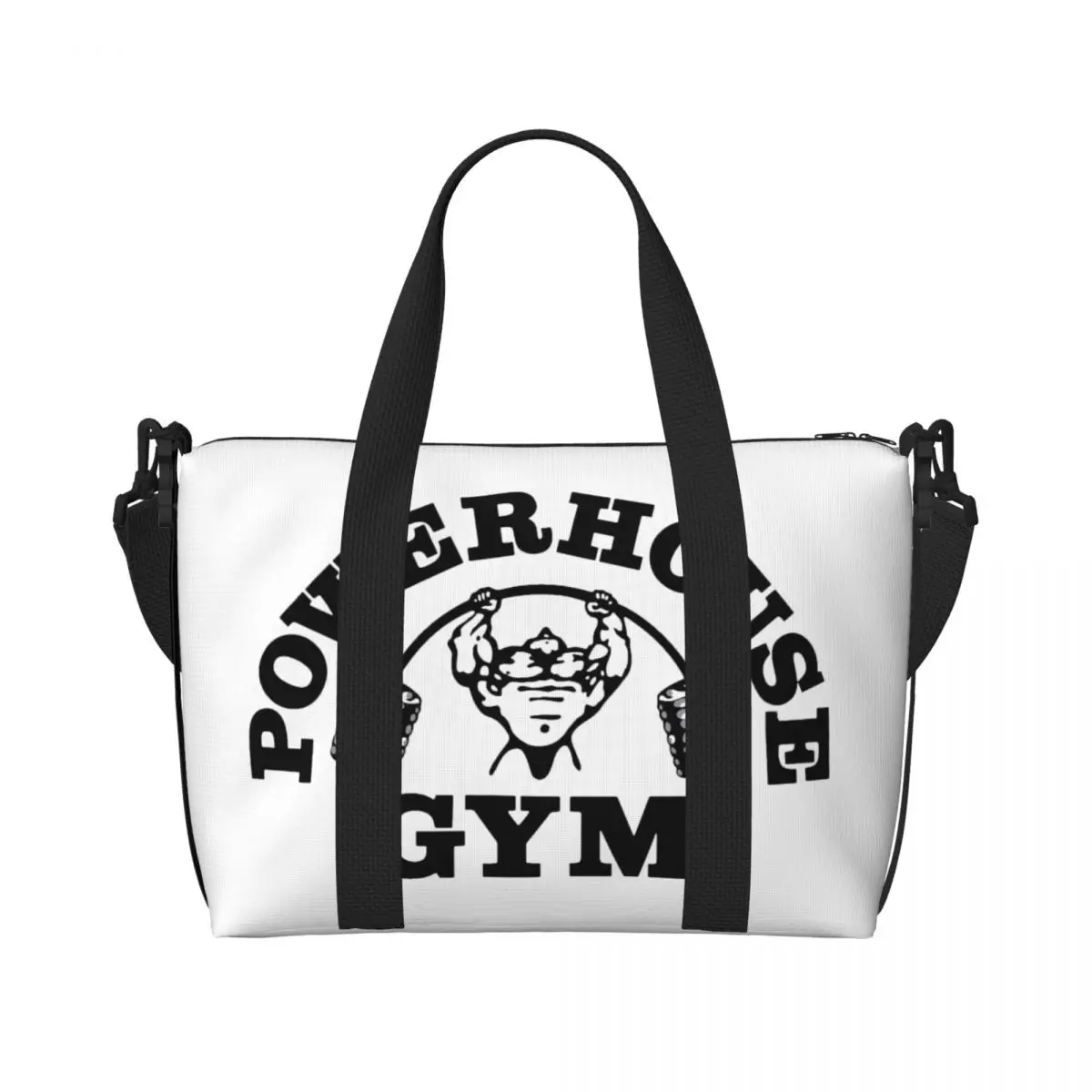 

Пользовательская пляжная сумка Powerhouse Gym для женщин, фитнес-билдинг мышц, большое отделение, тренажерный зал, пляжные дорожные сумки