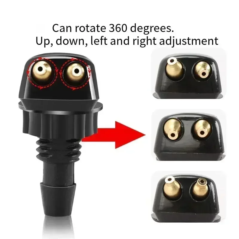 Auto Scheiben wischer Waschmaschine Sprüh düse passt für die meisten Automodelle Auto Doppel löcher Windschutz scheibe Waschmaschine Düse Wischer