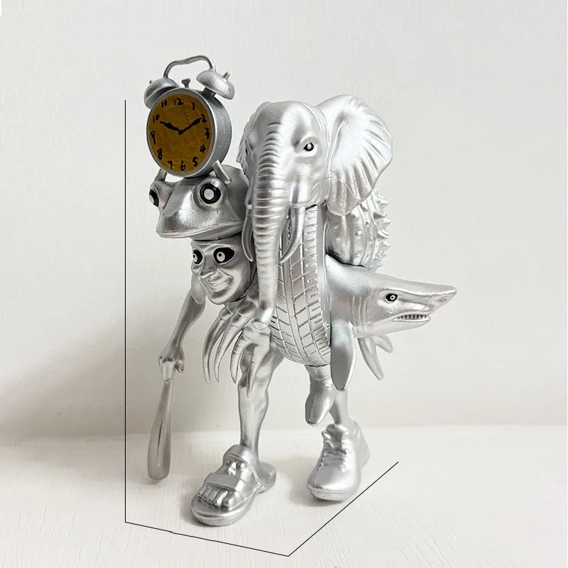 Tung Tung – figurine de dessin animé Sahur Brainrot, bâton en bois, décoration de bureau, Collection d'ornements, modèle de poupée, jouet cadeau