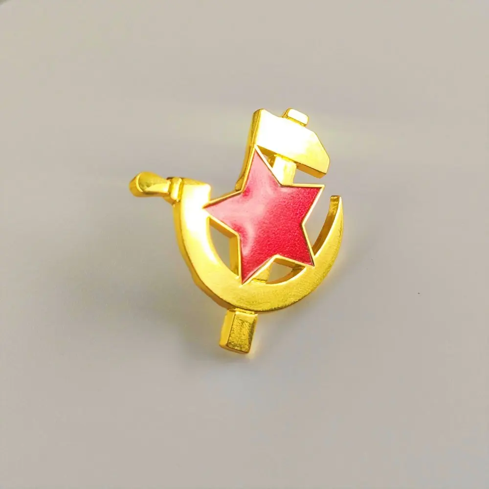 Soviet Cap Emblem Pin Buttterfly Buckle Brooch Bags Clothes Accessories Decoration Craft Gifts