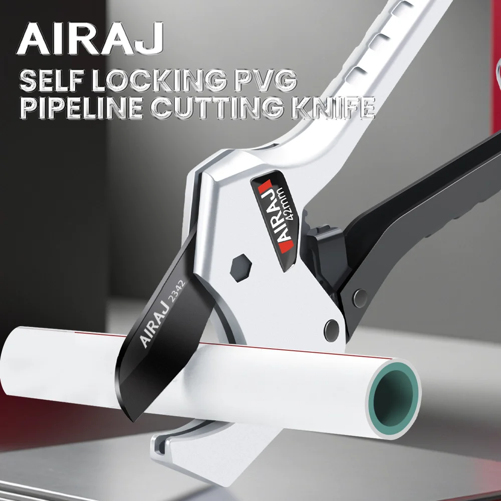 AIRAJ 2-Piece Set PVC Pipe Cutter, Cuts up to 1-1/4