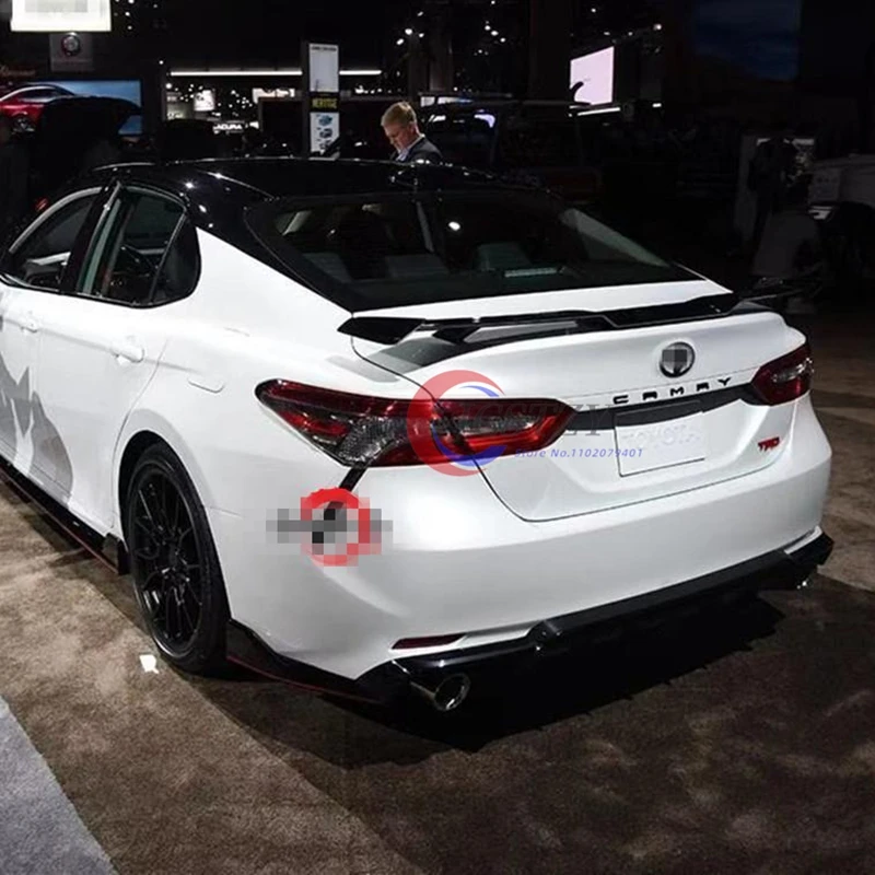 ل 2018 -2023 تويوتا كامري لمعان أسود JDM TRD نمط الخلفي غطاء صندوق السيارة الخلفي الجذع الجناح سبويلر طقم الجسم اكسسوارات السيارات #3