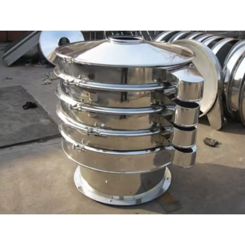 High Precision Customized Stainless Steel Motor Rotary Vibrating Screen for Spice and Cassava Flour Separation 380V